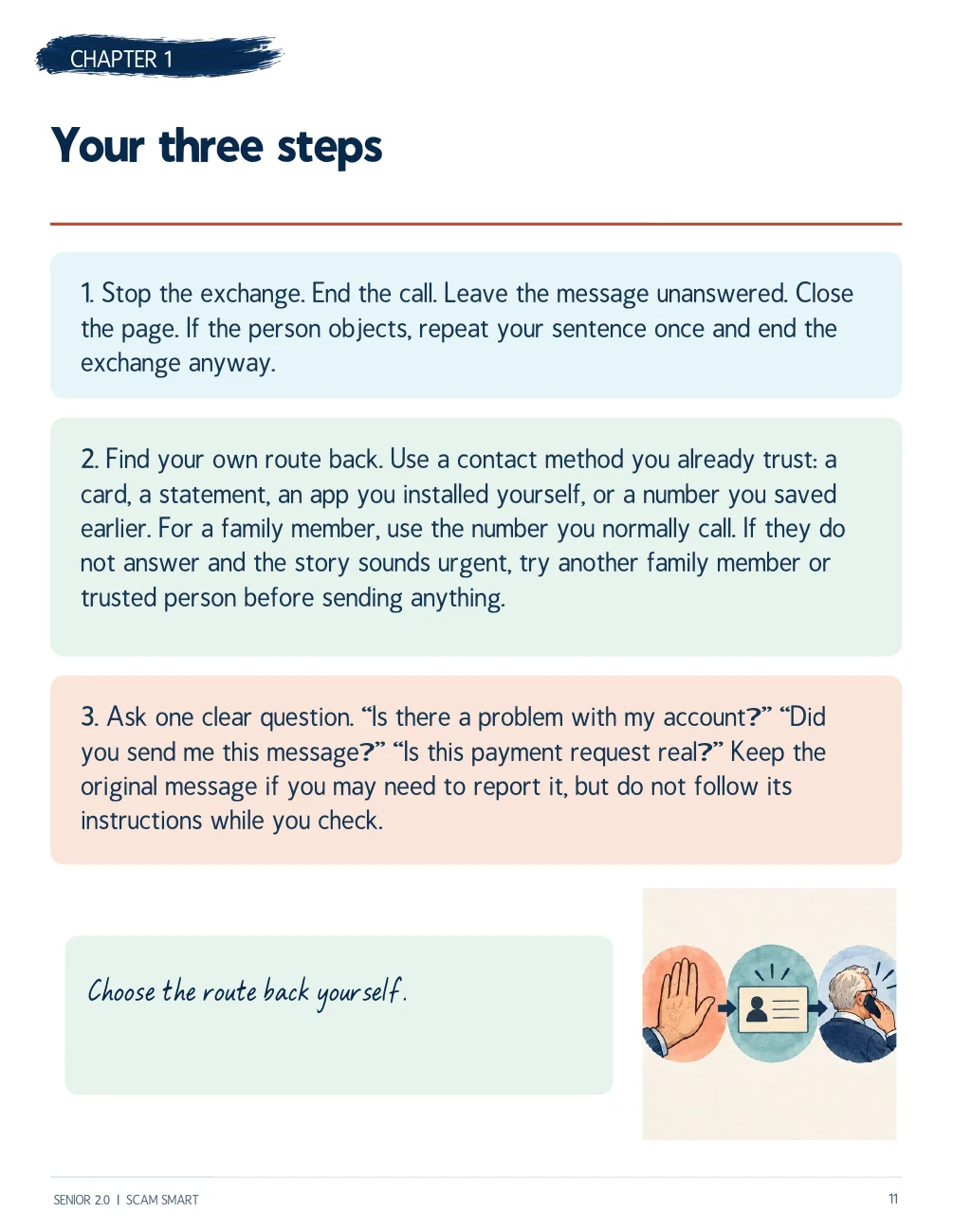 Your three steps