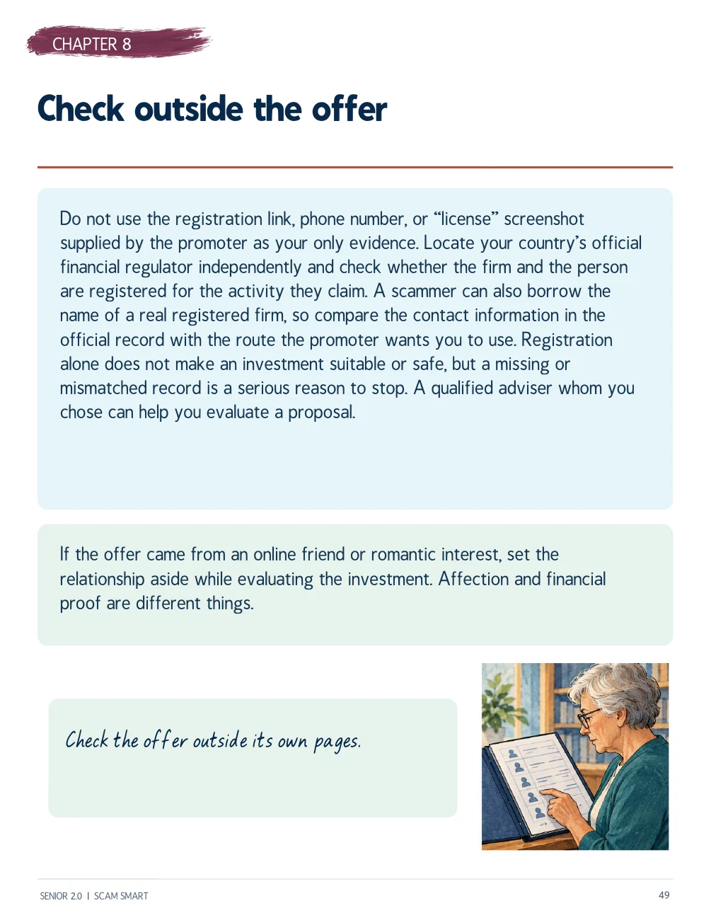 Check outside the offer
