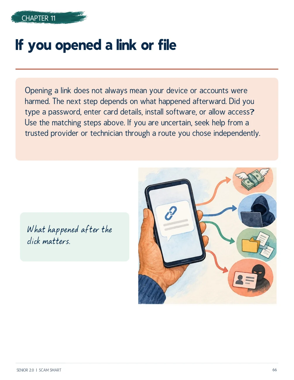 If you opened a link or file